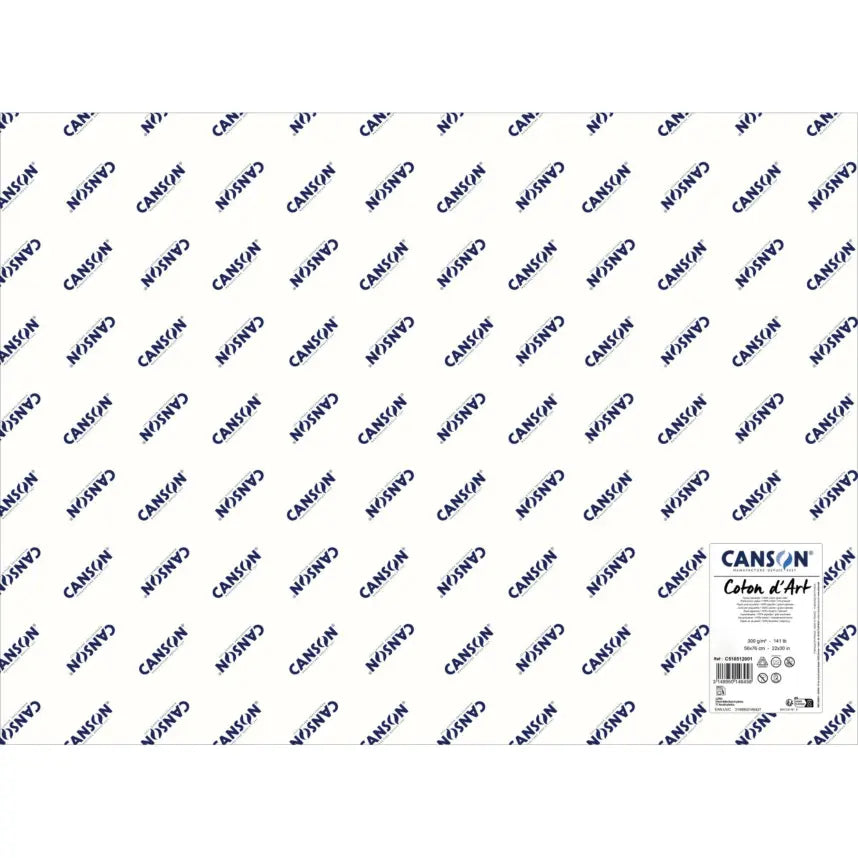 NEU: CANSON Coton d'Art 10 Stück Aquarellbögen 56 x 76 cm FEINKORN 300gr