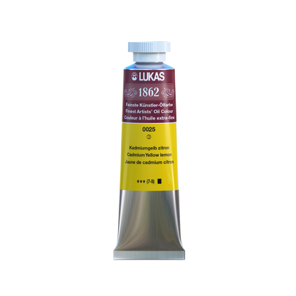 LUKAS 1862 Feinste Ölfarben - Kadmiumgelb Zitron 0025 (37ml)