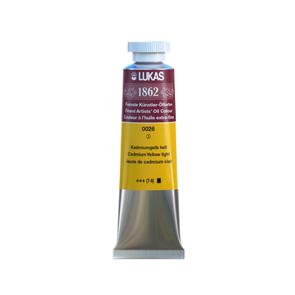 LUKAS 1862 Feinste Ölfarben - Kadmiumgelb Hell 0026 (37ml)