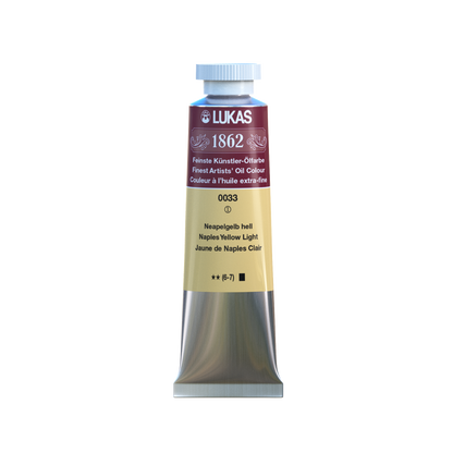LUKAS 1862 Feinste Ölfarben - NEU Neapelgelb Hell 0033 (37ml)