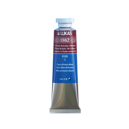 LUKAS 1862 Feinste Ölfarben - Cyan (Primär-Blau) 0120 (37ml)