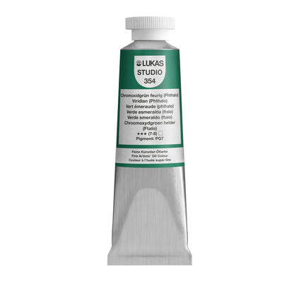 LUKAS STUDIO Ölfarbe -  0354 Chromoxidgrün Feurig (Phthalo) (37/75/200ml)