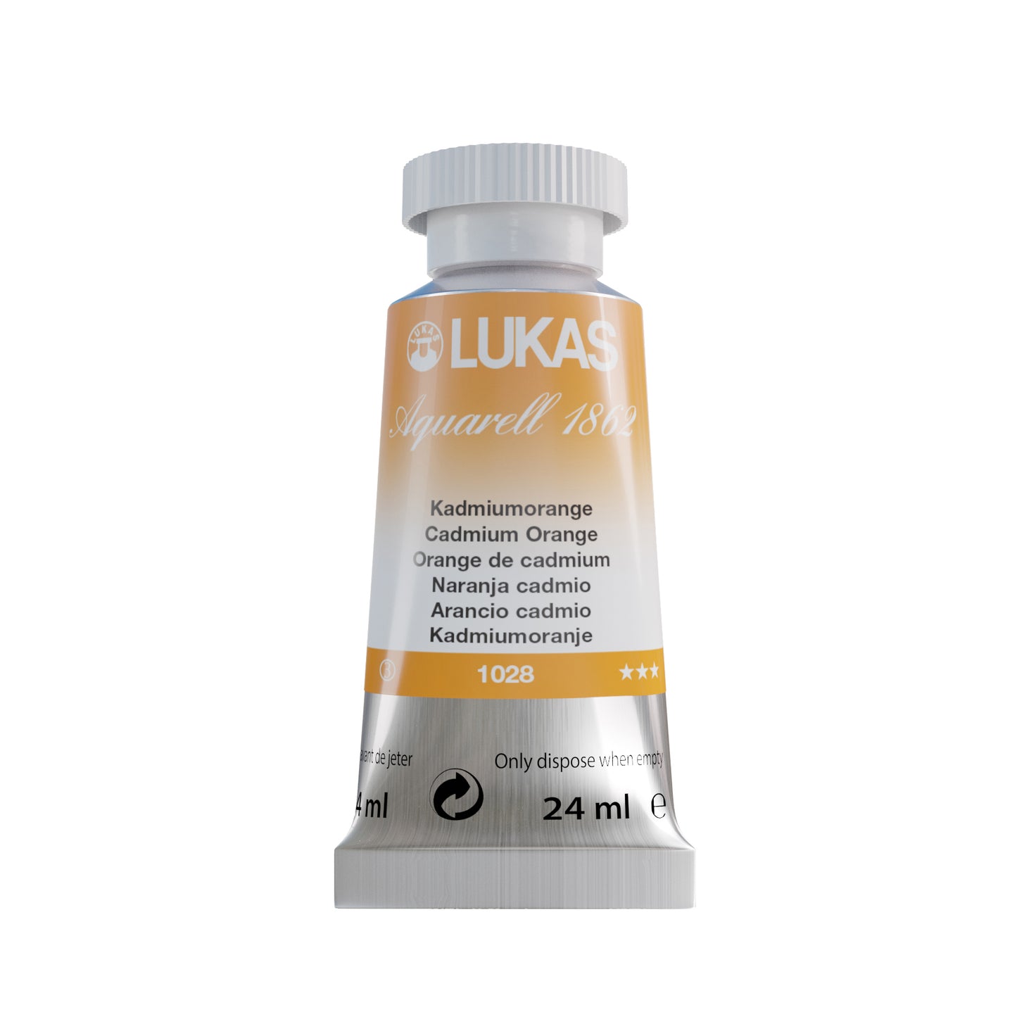 LUKAS Aquarell 1862 (24ml Tube) - Kadmiumorange  1028