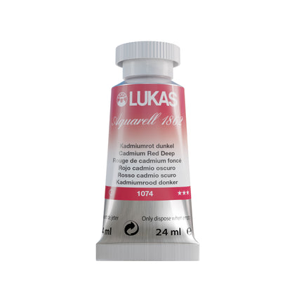 LUKAS Aquarell 1862 (24ml Tube) - Kadmiumrot Dunkel  1074