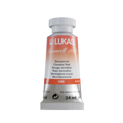 LUKAS Aquarell 1862 (24ml Tube) - Zinnoberrot  1088