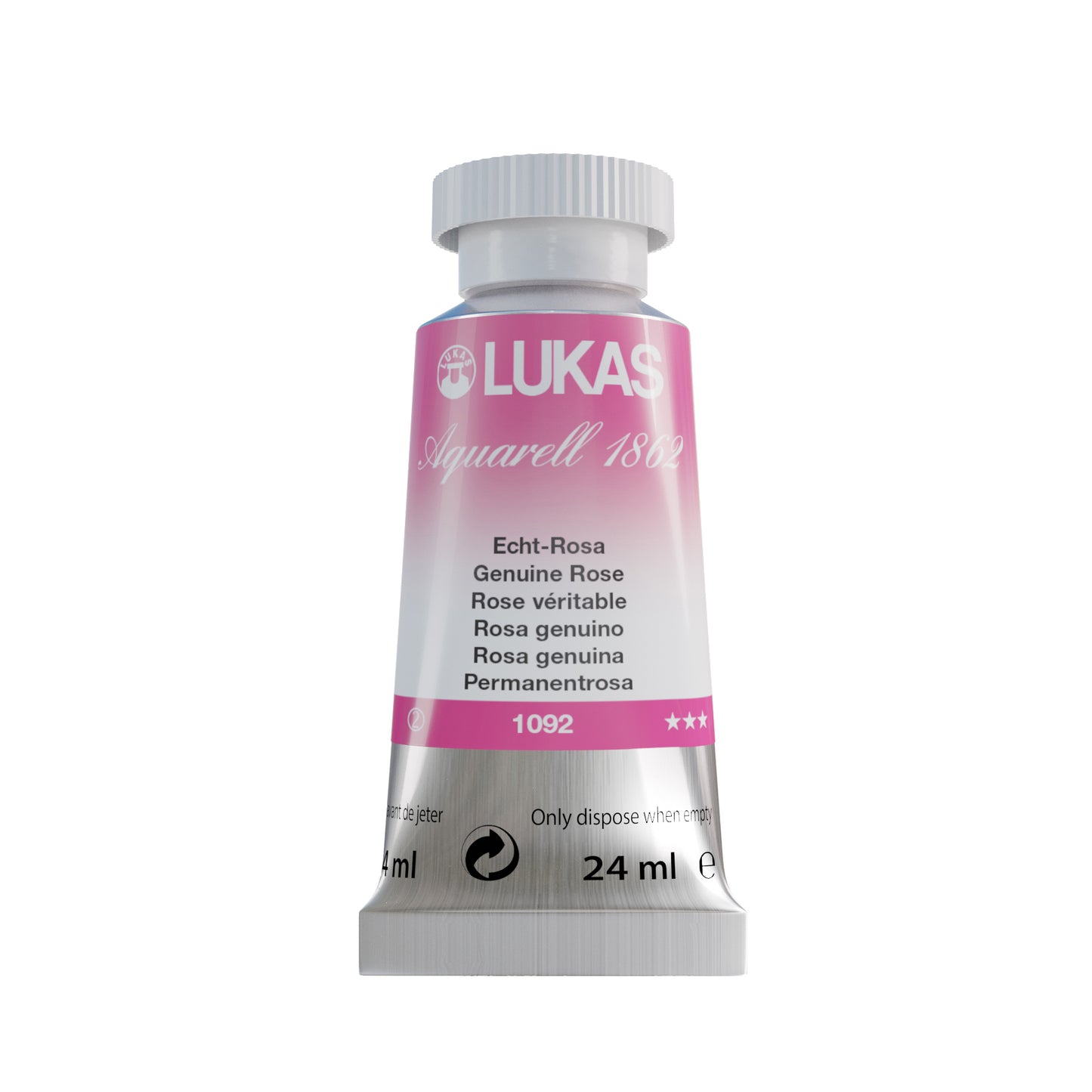 LUKAS Aquarell 1862 (24ml Tube) - Echt-Rosa  1092