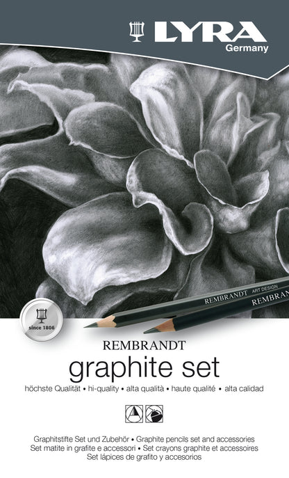 LYRA Rembrandt Graphit Set im Metall-Etui (11-teilig inkl. Zubehör)