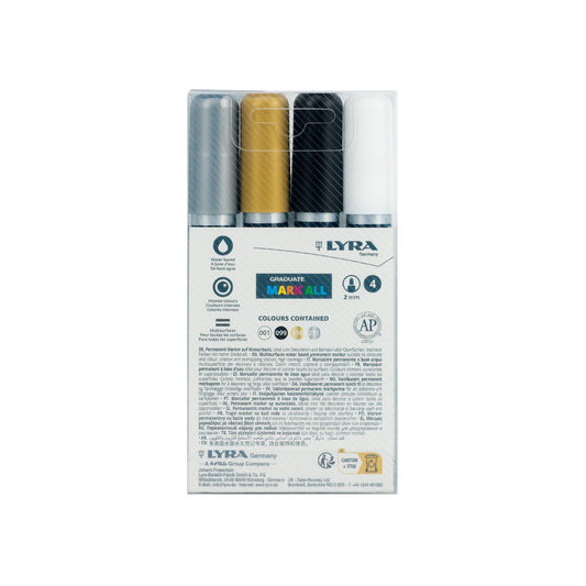 LYRA Graduate Mark All Set  (4 Permanentmarker metallic, 2 mm)