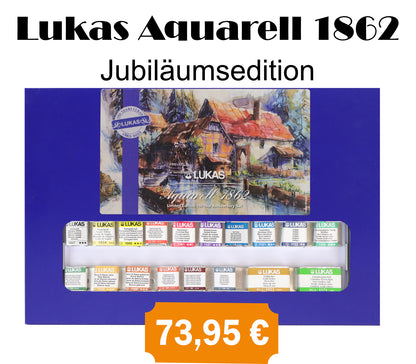Lukas Aquarell 1862 Jubiläumsset (16 halbe  & 2 ganze Näpfchen)