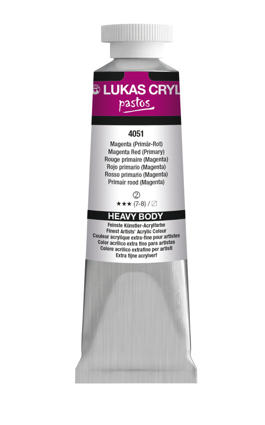 LUKAS Cryl PASTOS (HEAVY BODY) - Magenta (Primär-Rot)  4051 (37ml)
