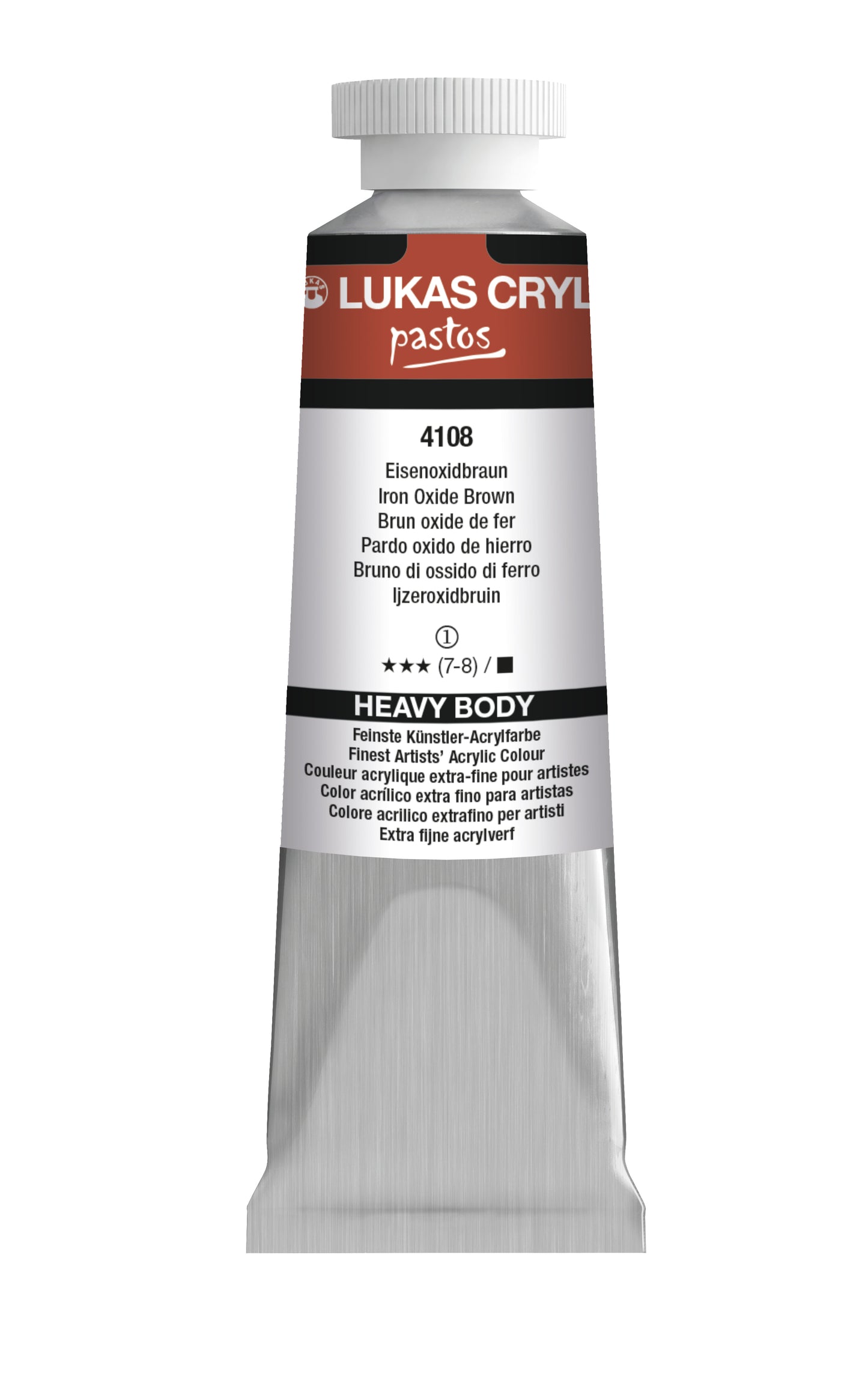 LUKAS Cryl PASTOS (HEAVY BODY) - Eisenoxidbraun  4108 (37ml)