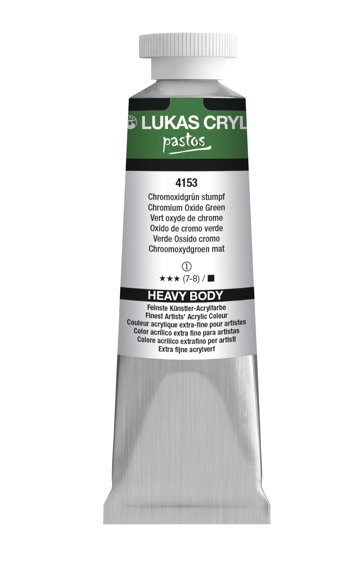 LUKAS Cryl PASTOS (HEAVY BODY) - Chromoxidgrün Stumpf  4153 (37ml)