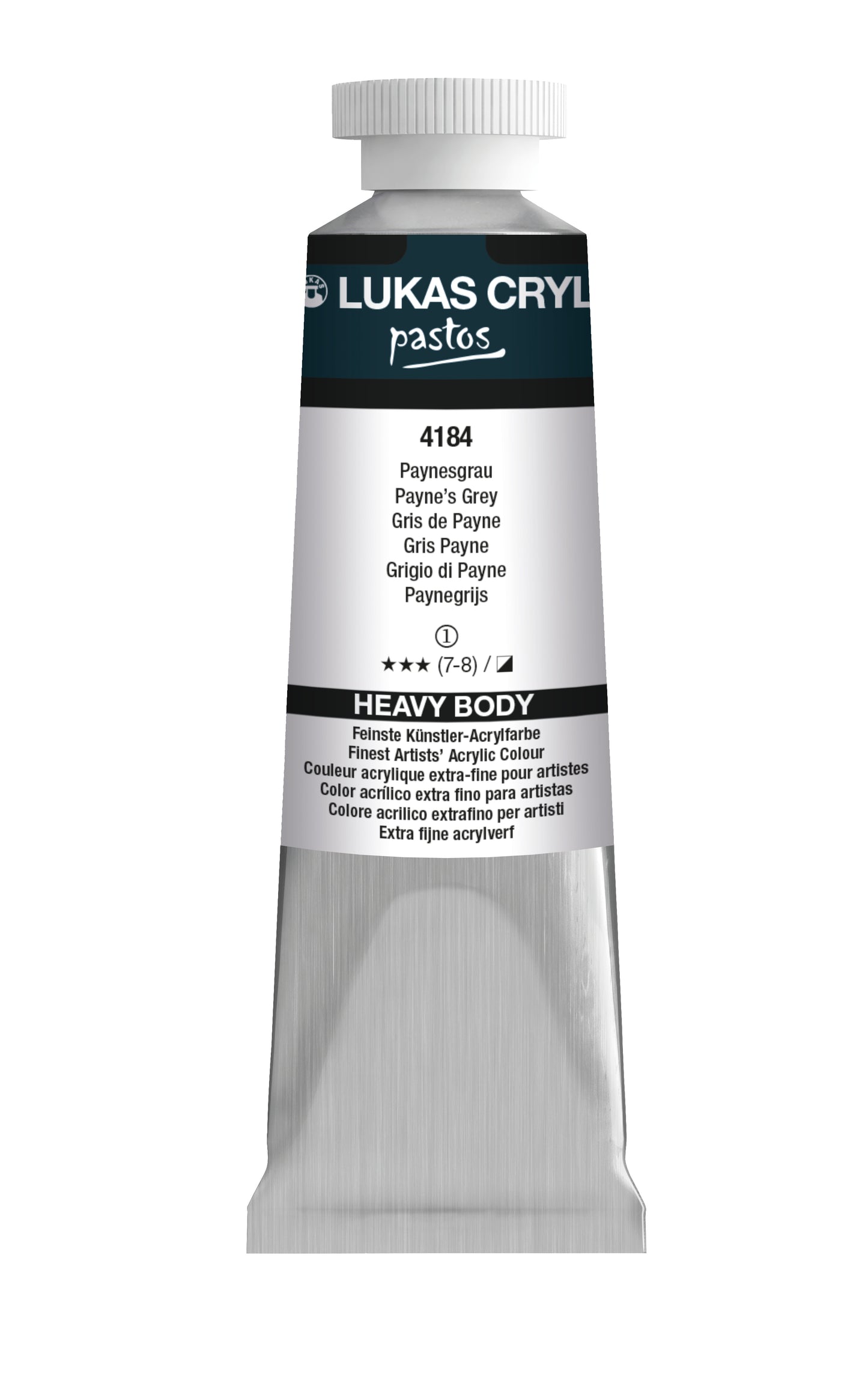 LUKAS Cryl PASTOS (HEAVY BODY) - Paynesgrau  4184 (37ml)