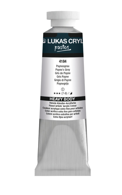 LUKAS Cryl PASTOS (HEAVY BODY) - Paynesgrau  4184 (37ml)