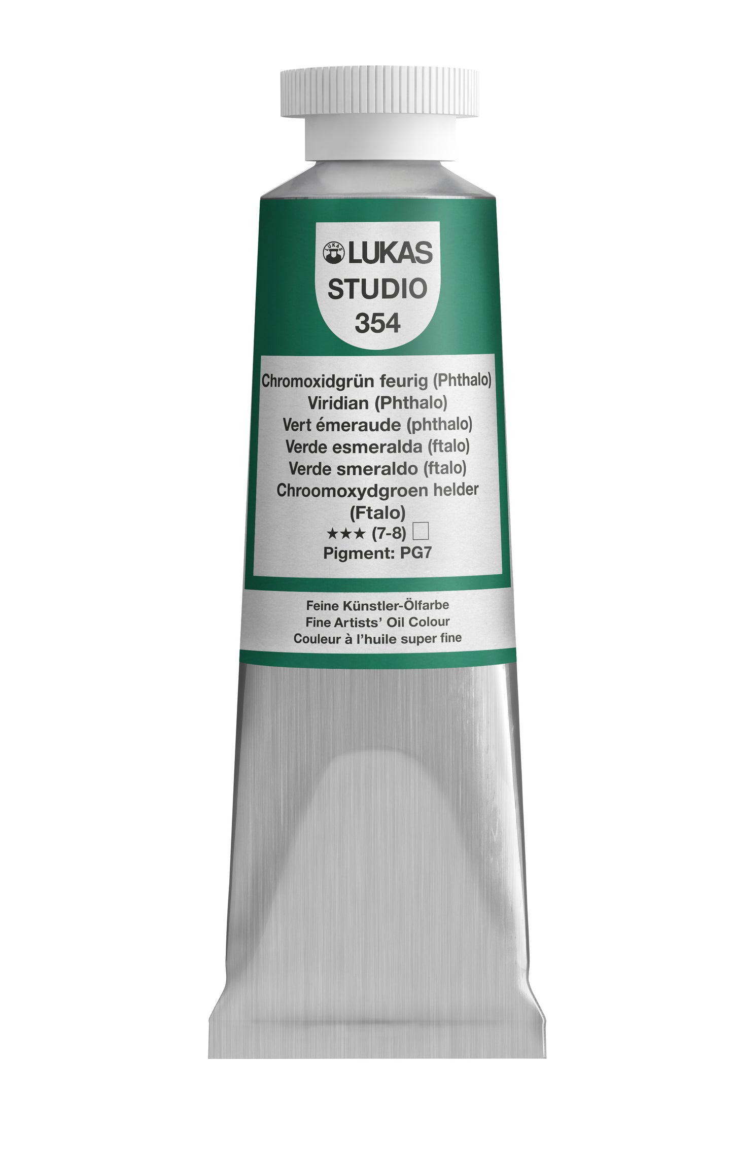 LUKAS STUDIO Ölfarbe -  0354 Chromoxidgrün Feurig (Phthalo) (37/75/200ml)