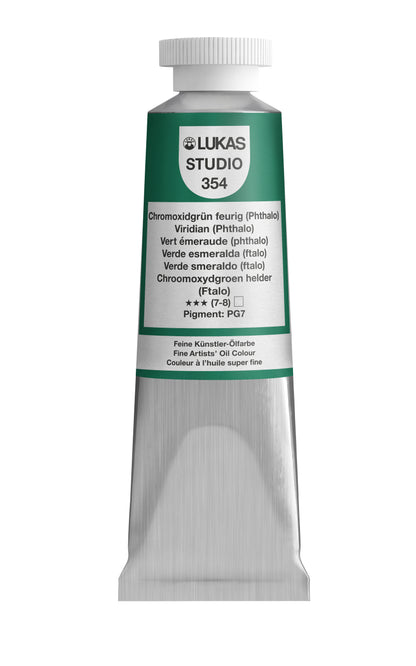 LUKAS STUDIO Ölfarbe -  0354 Chromoxidgrün Feurig (Phthalo) (37/75/200ml)