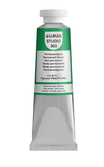 LUKAS STUDIO Ölfarbe -  0363 Permanentgrün (37/75/200ml)