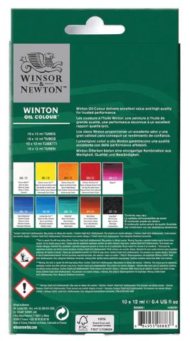 WINSOR&NEWTON Winton Ölfarben Einsteiger-Set (10x12ml)