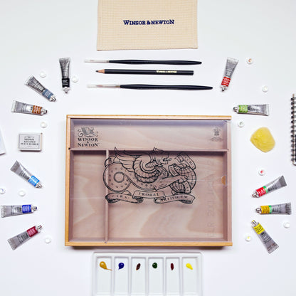 Set de estudio de acuarela profesional WINSOR &amp; NEWTON™ (tubos de 12x10 ml) con accesorios