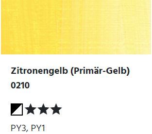 LUKAS STUDIO Ölfarbe - 0210 Zitronengelb (Primär-Gelb) (37/75/200ml)