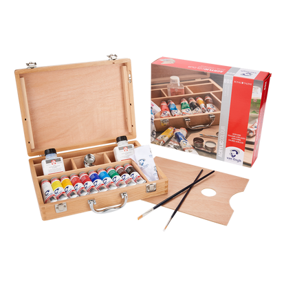 Base de juego de caja de madera con pintura acrílica VAN GOGH