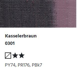LUKAS STUDIO Ölfarbe -  0301 Kasselerbraun (37/75/200ml)