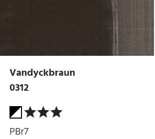 LUKAS STUDIO Ölfarbe - 0312 Vandyckbraun (37/75/200ml)