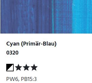 LUKAS STUDIO Ölfarbe - 0320 Cyan (Primär-Blau) (37/75/200ml)