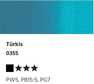 LUKAS STUDIO Ölfarbe -  0355 Türkis (37/75/200ml)