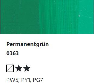 LUKAS STUDIO Ölfarbe -  0363 Permanentgrün (37/75/200ml)