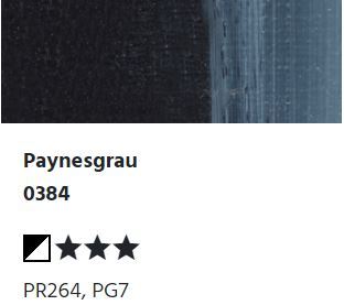 LUKAS STUDIO Ölfarbe -  0384 Paynesgrau (37/75/200ml)