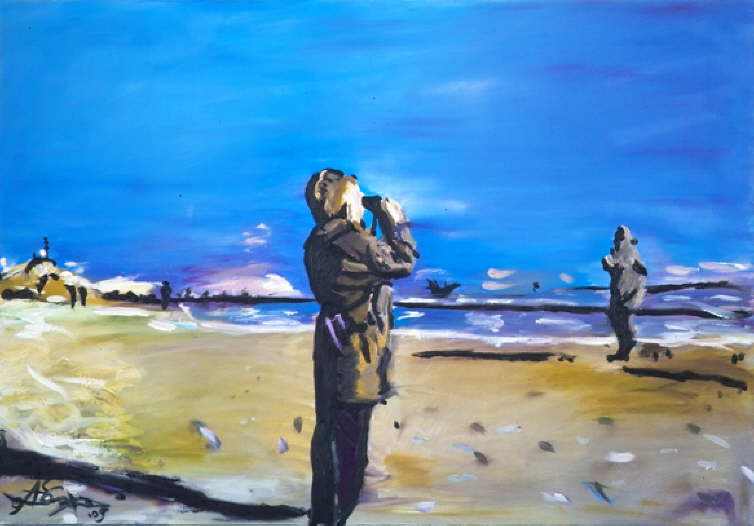 Armin Schanz | "People at the Beach" | 70 x 100 cm