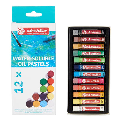 TALENS ART CREATION Wasserlösliche Ölpastell-Set (12 Farben)