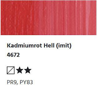 LUKAS CRYL Studio - 4672 Kadmiumrot Hell (imit) (125/250ml)