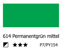 REMBRANDT Ölfarbe - 614 Permanentgrün mittel 40ml