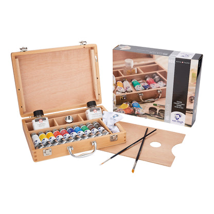 Base de juego de caja de madera con pintura al óleo VAN GOGH