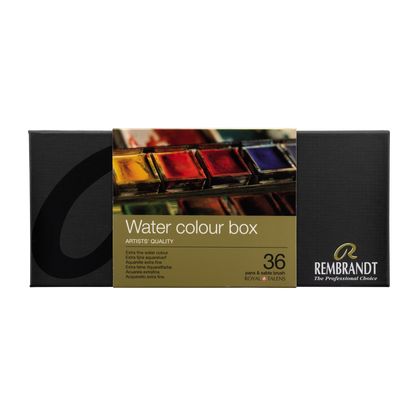 REMBRANDT Professionelles Aquarellfarben-Set,  36 halbe Näpfchen