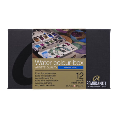 REMBRANDT Professionelles Aquarellfarben-Set, 12 halbe Näpfchen