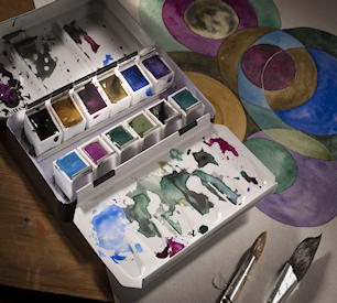 REMBRANDT Professionelles Aquarellfarben-Set, 12 halbe Näpfchen