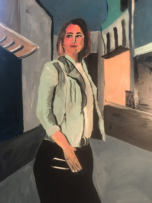 Sabine Schäfer | "Frau in der Stadt" | 80 x 60 cm