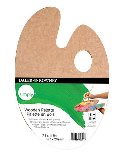 Paleta de madera para artista DALER ROWNEY 20x30cm (ovalada)