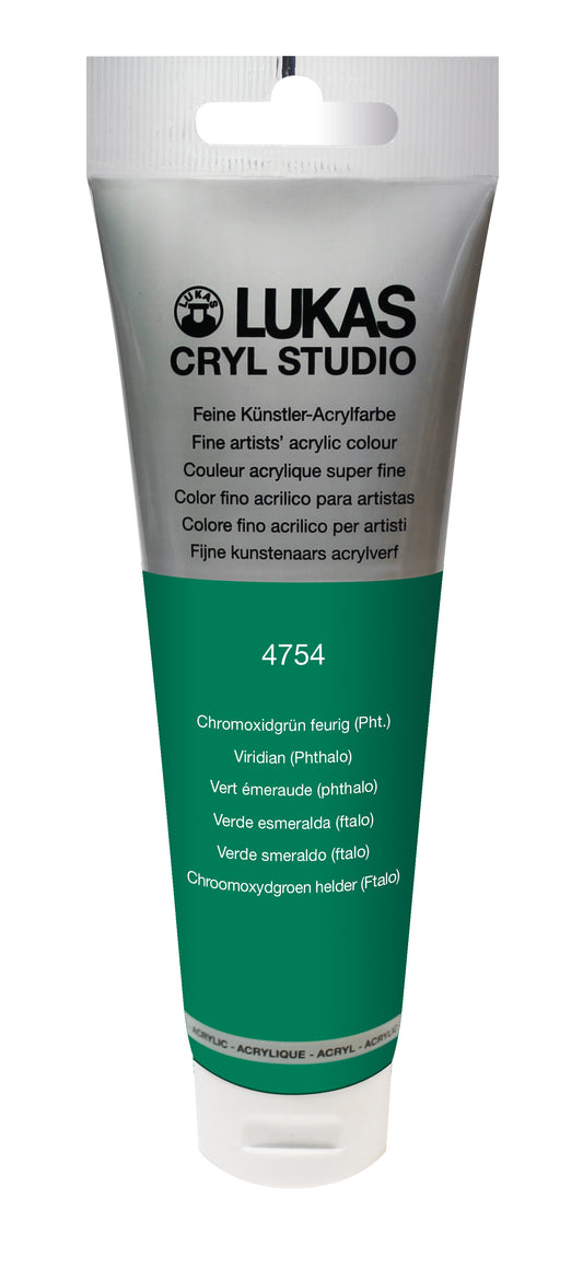 LUKAS CRYL Studio - 4754 Chromoxidgrün Feurig (Phthalo) (125/250ml)