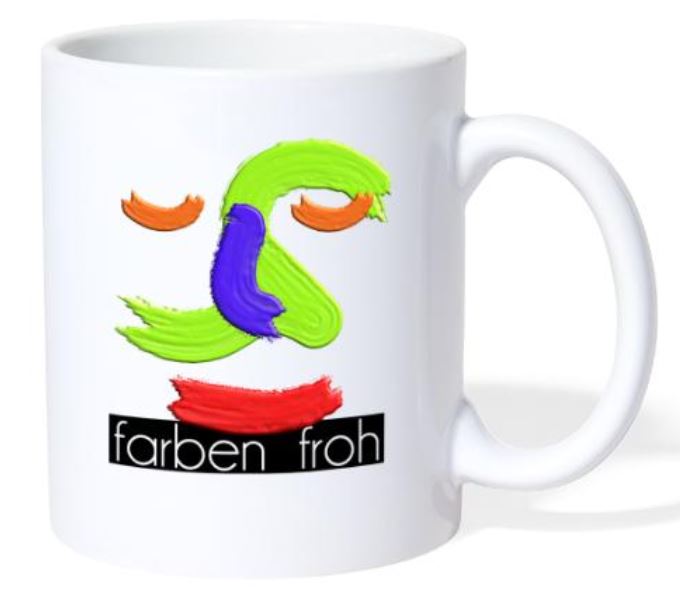 Tasse "farben   froh" (Keramik, 325 ml)